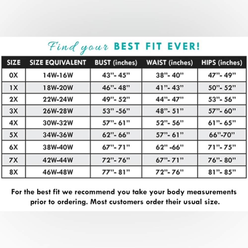 Plus Size Chart